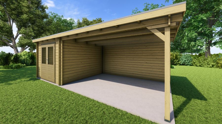 Classicline Blokhut Drenthe Geïmpregneerd 250x300 + 400