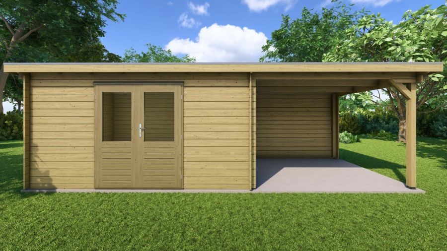 Classicline Blokhut Flevoland Geïmpregneerd 400x250 + 300