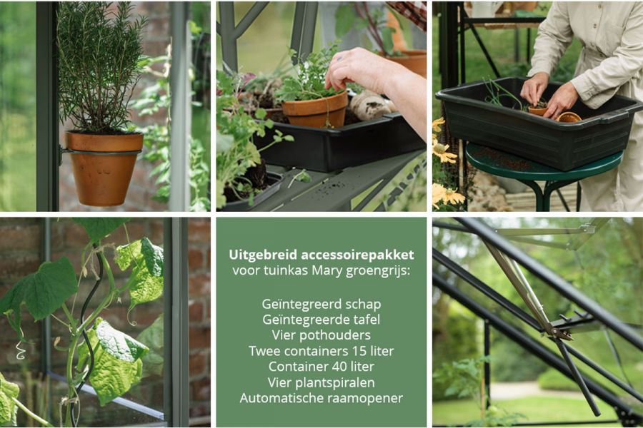 Tuinkas Mary II - 212x291 cm - Groengrijs - Full Options