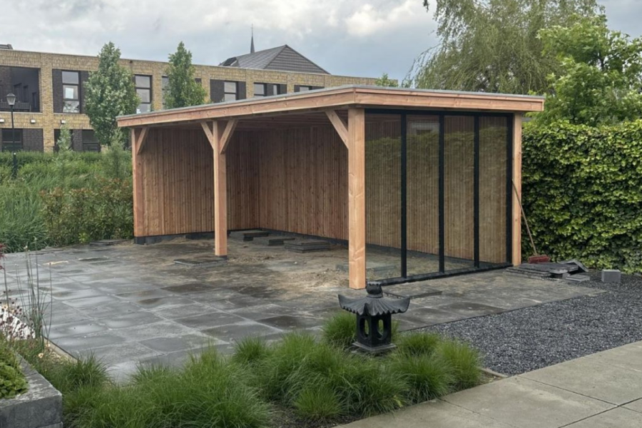 Trendhout Overkapping Siena 770x350 cm - Mijnsheerenland