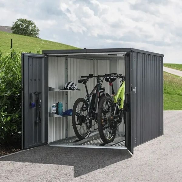 Biohort Mini Garage L donkergrijs metallic 145x203 cm