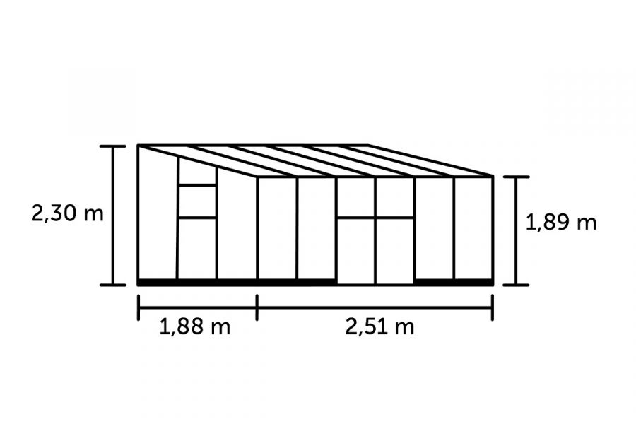 muurkas Qube LT 612 - afmetingen