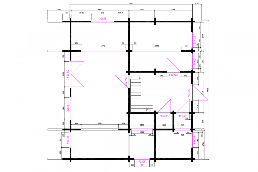 Chalet Noorwegen 849x750 cm