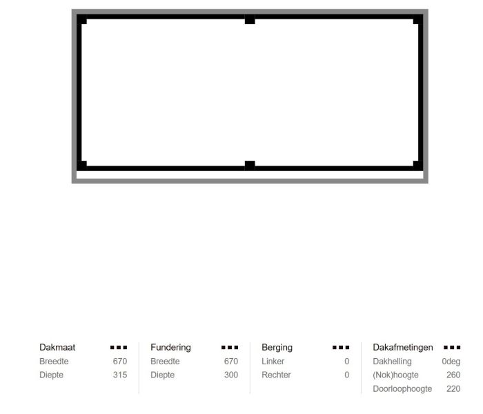 Overkapping Novo 670x300 cm Douglas incl. glasschuifwanden (incl. EPDM)