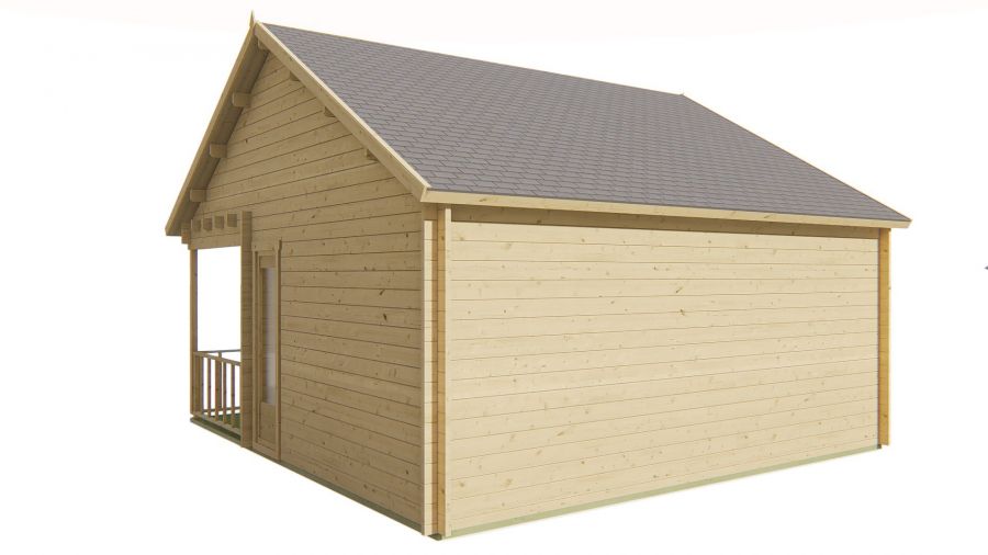 Tuindeco Olaug Blokhut 550x598 cm 44 mm vuren red class wood geïmpregneerd