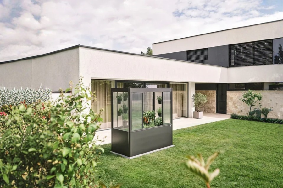 Biohort Florentina metalen tuinkas 213,4 x 201,6 x 54,7 cm kwartsgrijs metallic