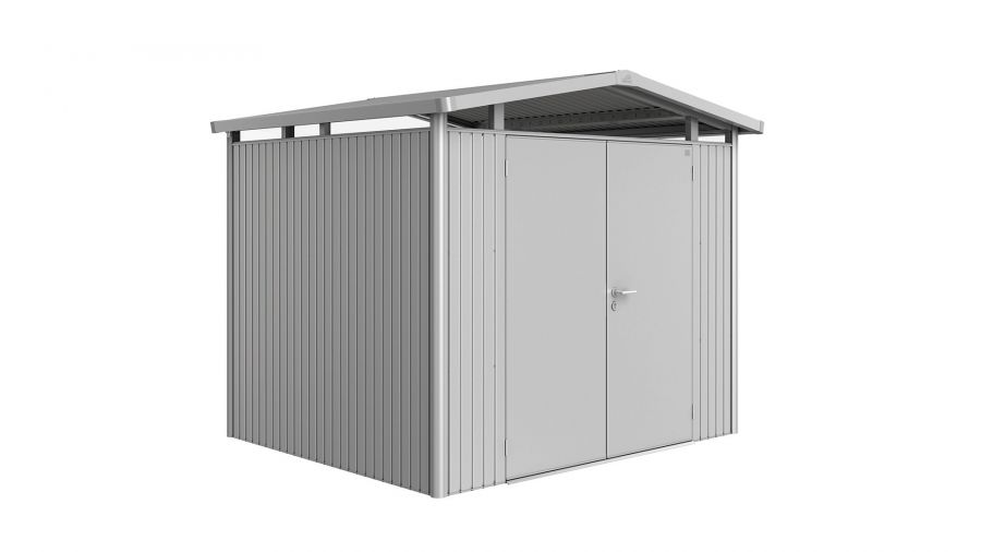 Biohort Panorama Gr. P3 metalen tuinhuis met dubbele deur 273x238 cm donkergrijs metallic