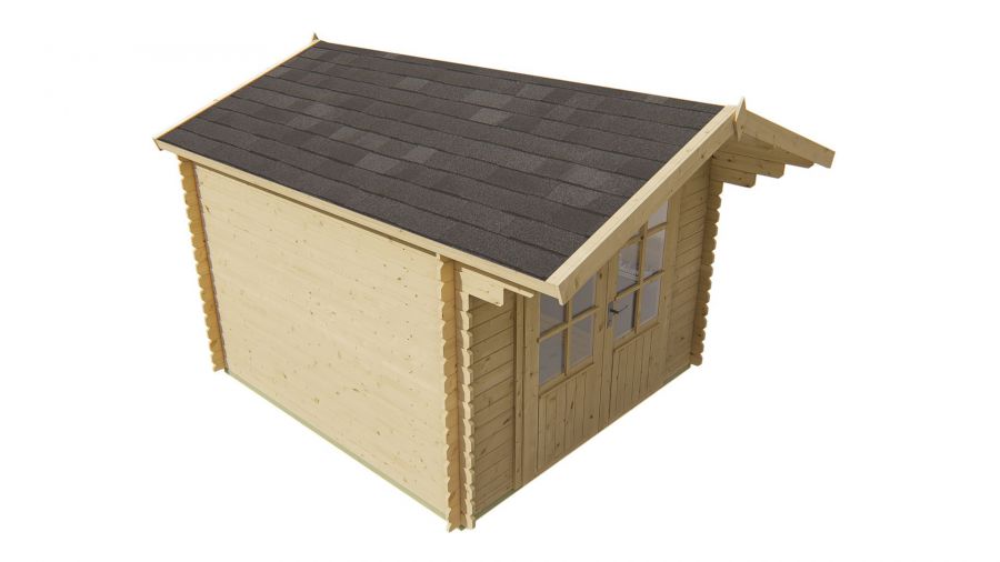 Tuindeco Perlund Blokhut 300x300 cm 28 mm vuren honing geïmpregneerd