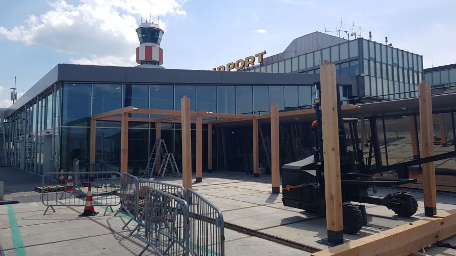 Maatwerk overkapping 1447x712cm - Rotterdam The Hague Airport 