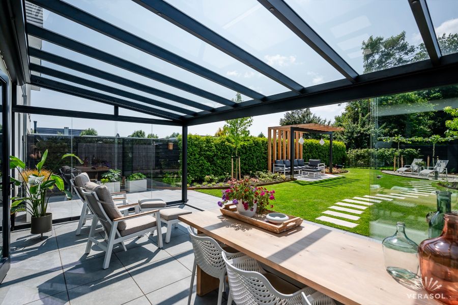 Verasol Profiline 2.0 aluminium veranda 700x350 cm glasdak