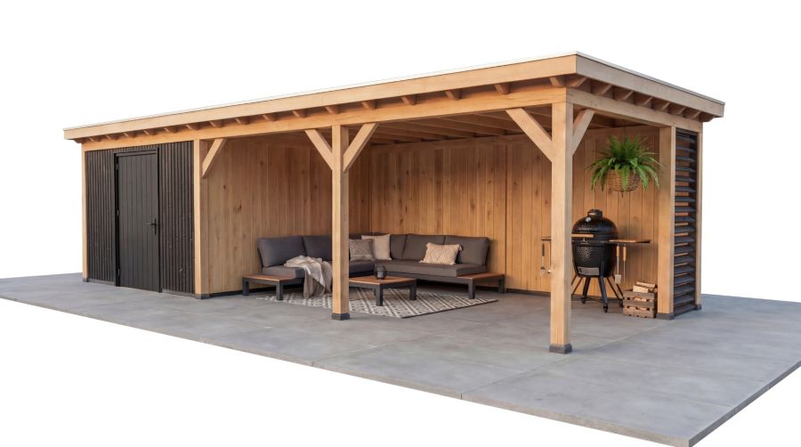 Trendhout Buitenverblijf Ravenna Landelijk 345x345 cm eiken