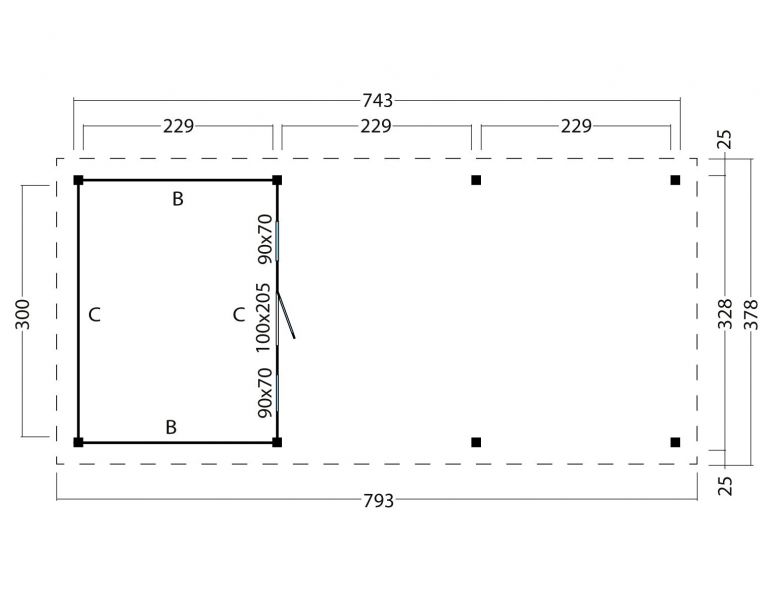 RCW Platdak Odense XL - plattegrond