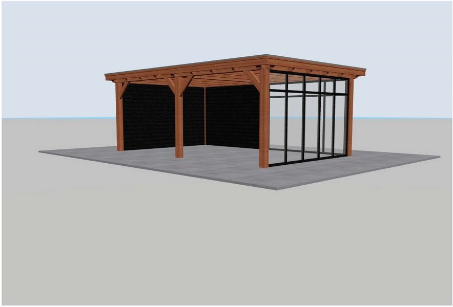 Trendhout Siena overkapping 640x415 cm Totaalpakket