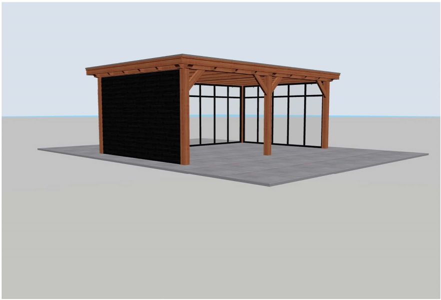 Trendhout Siena overkapping 640x415 cm Totaalpakket