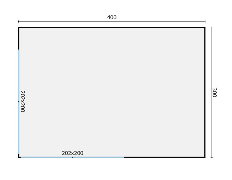 Tuindeco Rico Blokhut 400x300 cm 28 mm vuren blank