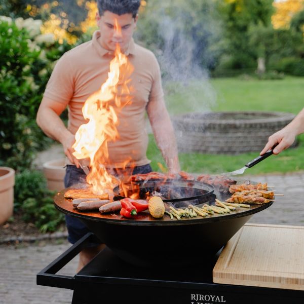 Barbecue BIG Jack 3.0 Blackline - incl. hoes en houtopslag - Ø 80 cm