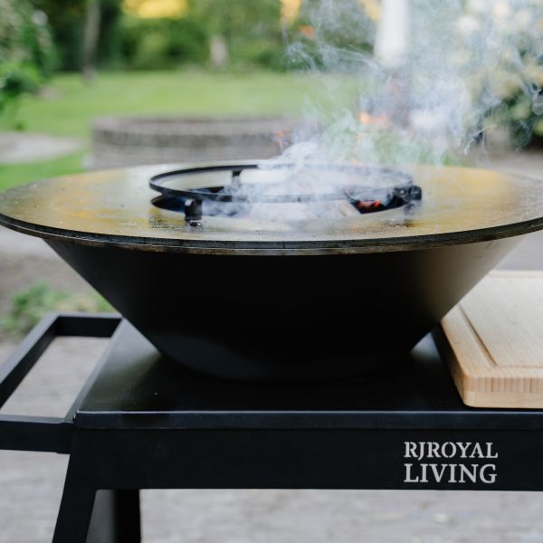Barbecue BIG Jack 3.0 Blackline - incl. hoes en houtopslag - Ø 80 cm