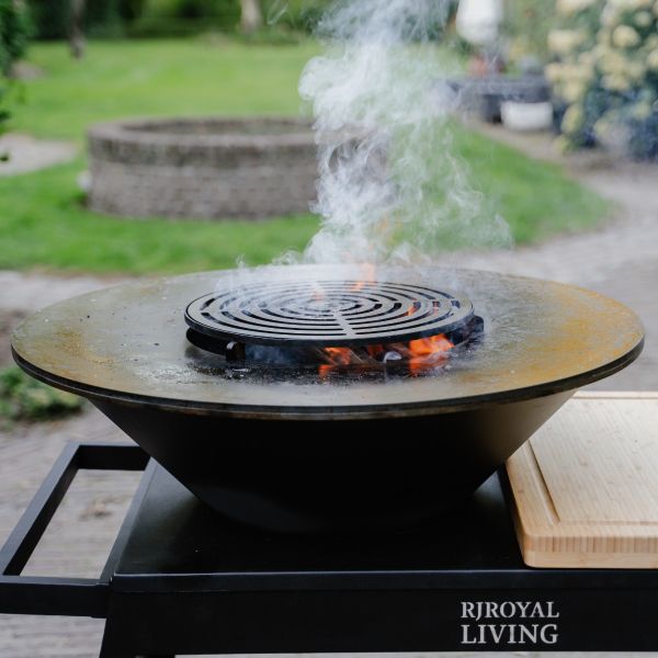 Barbecue BIG Jack 3.0 Blackline - incl. hoes en houtopslag - Ø 80 cm