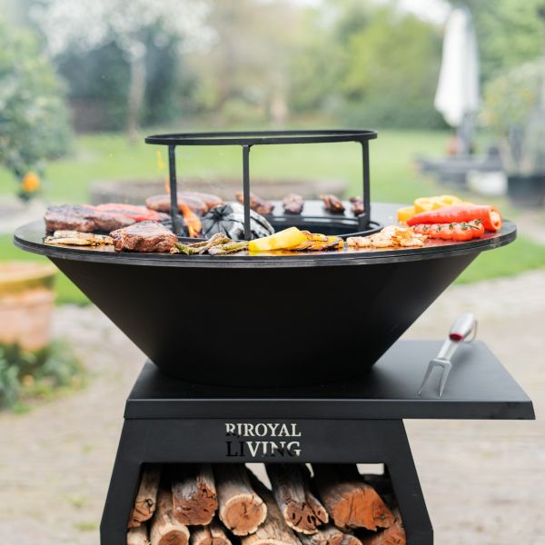 Barbecue Companero XXL 2.0 Blackline - incl. hoes en houtopslag - Ø80 cm