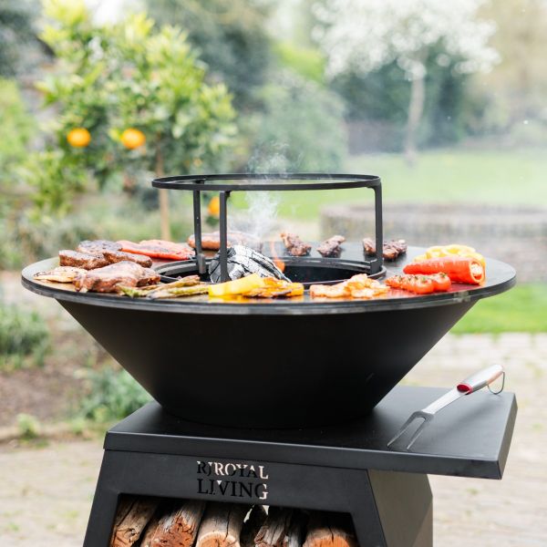 Barbecue Companero XXL 2.0 Blackline - incl. hoes en houtopslag - Ø80 cm