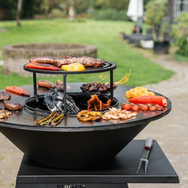 Barbecue Companero XXL 2.0 Blackline - incl. hoes en houtopslag - Ø80 cm