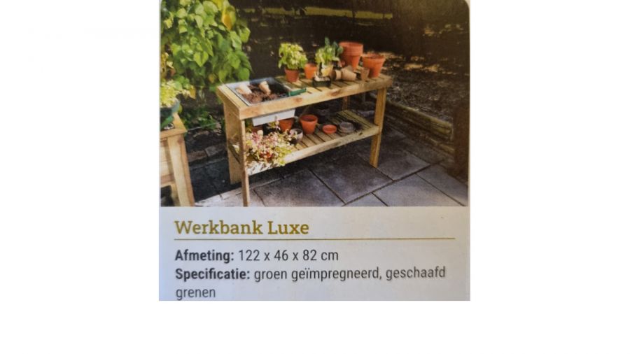 Werkbank luxe - exclusief zinken bak - SALE25150