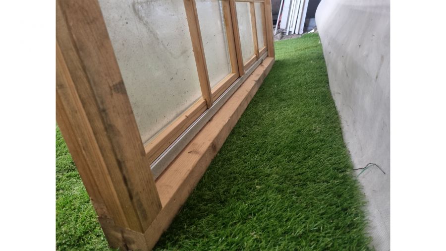 Dubbel raam blank vurenhout 140,5x92,5 cm - SALE25159