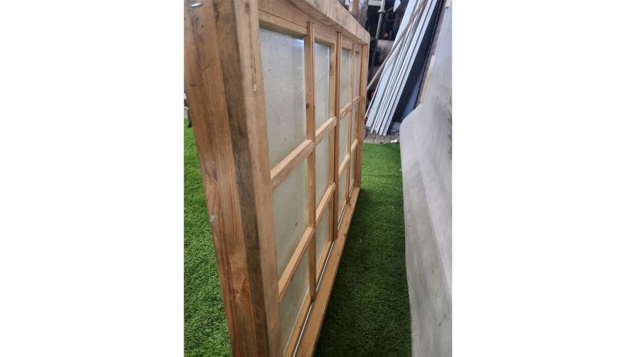 Dubbel raam blank vurenhout 140,5x92,5 cm - SALE25159