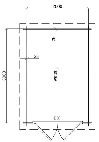Classicline Blokhut Utrecht 200x300 cm vuren blank
