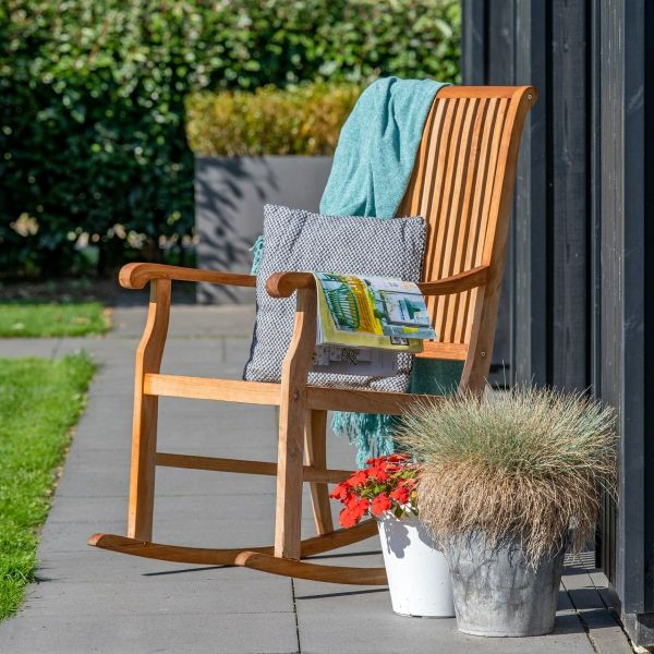 Teak schommelstoel relax