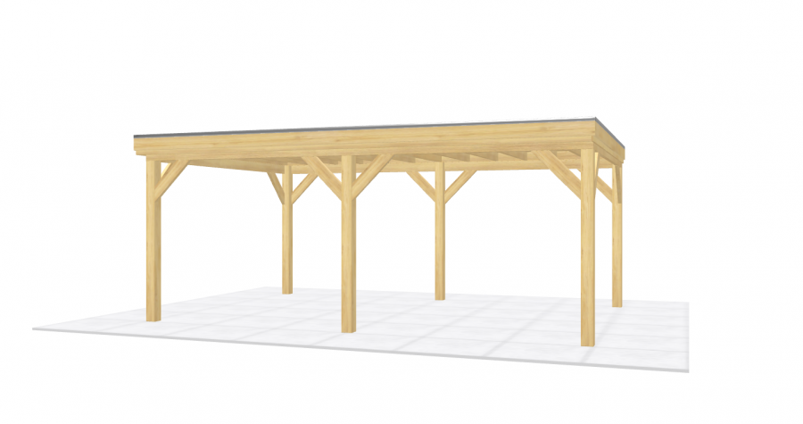 Overkapping Woerden 600x400 cm Douglas blank (incl. EPDM)