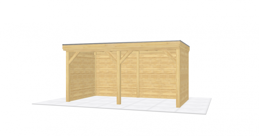 Overkapping Leiden 500x270 cm Douglas blank (Incl. EPDM)