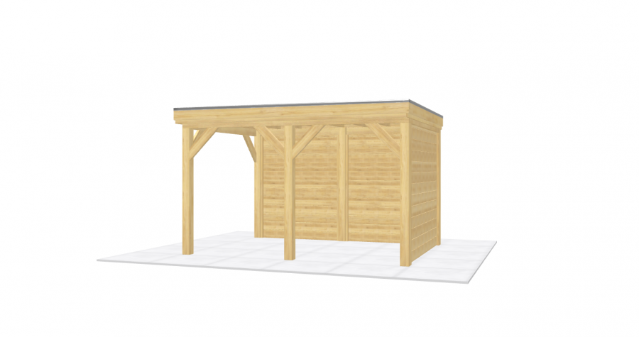 Overkapping Assen 400x300 cm Douglas blank (Incl. EPDM)