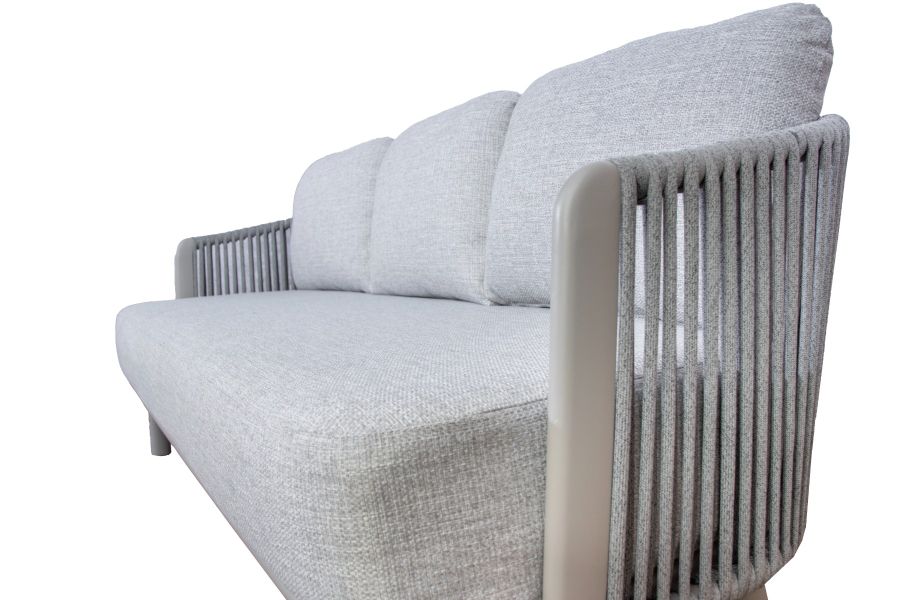 SenS-Line Siena loungeset 5-delig aluminium met grijze kussens