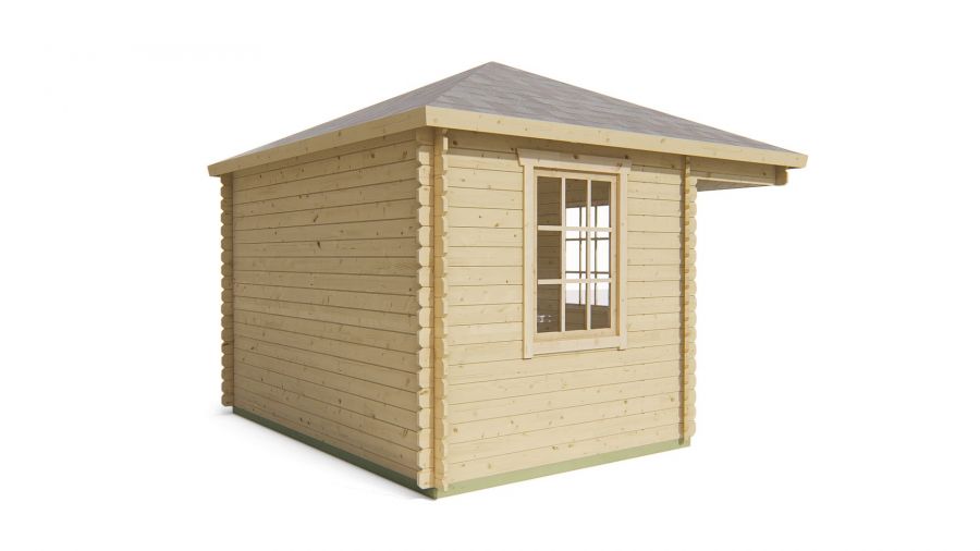 Tuindeco Sigrid Blokhut 300x440 cm 28 mm vuren red class wood geïmpregneerd