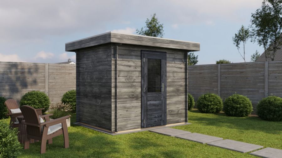 Lugarde Select Blokhut Arnhem 250x200cm - Keteldruk Grijs