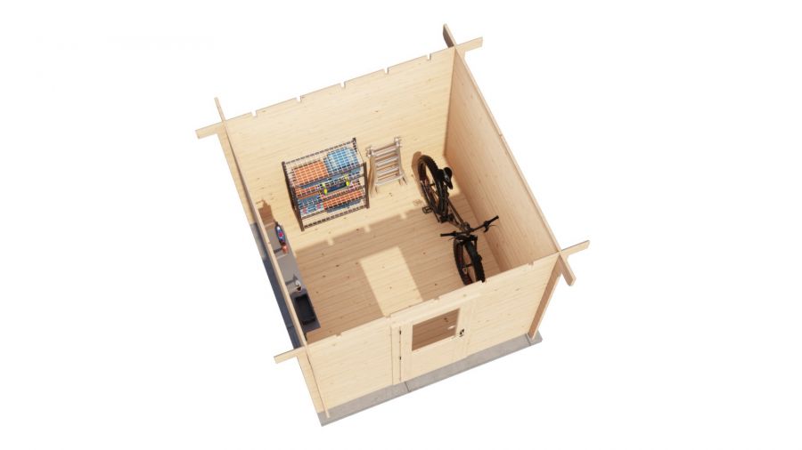 Lugarde Select Blokhut Zwolle 250x250cm - Onbehandeld