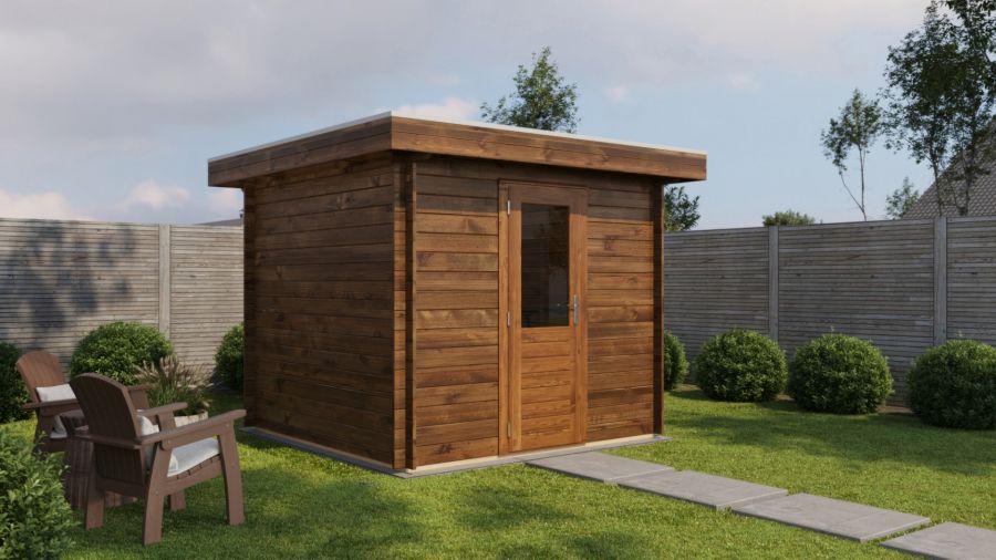 Lugarde Select Blokhut Zwolle 250x250cm - Keteldruk Bruin