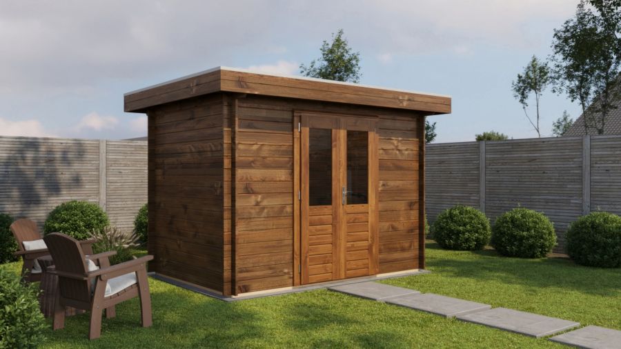 Lugarde Select Blokhut Nijmegen 300x200cm - Keteldruk Bruin