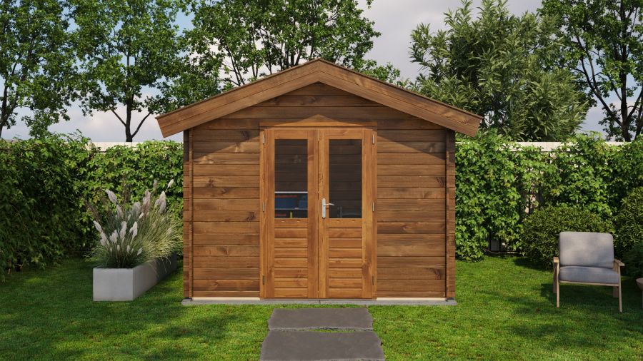 Lugarde Select Blokhut Aalten 300x200cm - Keteldruk Bruin