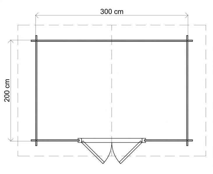 Lugarde Select Blokhut Aalten 300x200cm - Keteldruk Bruin