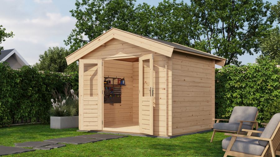 Lugarde Select Blokhut Borculo 300x250cm - Onbehandeld