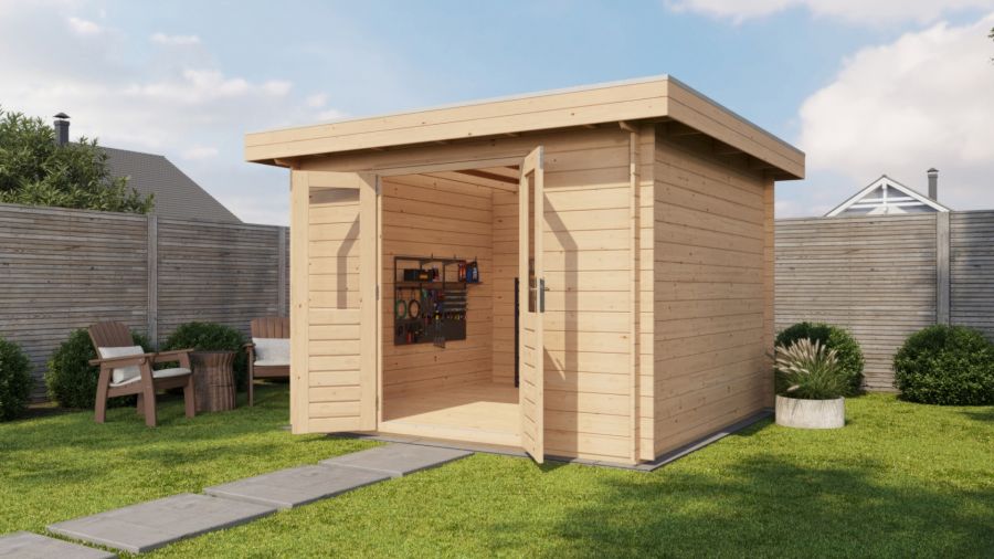 Lugarde Select Blokhut Amersfoort 300x300cm - Onbehandeld