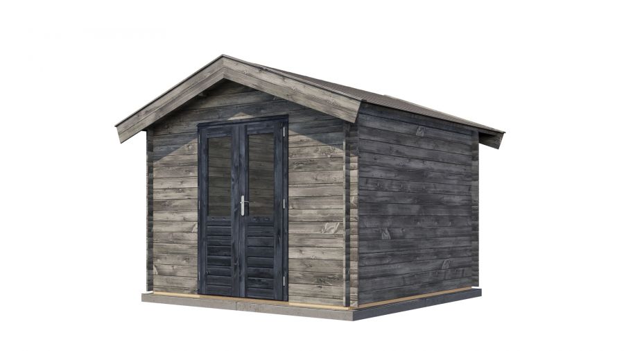 Lugarde Select Blokhut Twello 300x300cm - Keteldruk Grijs
