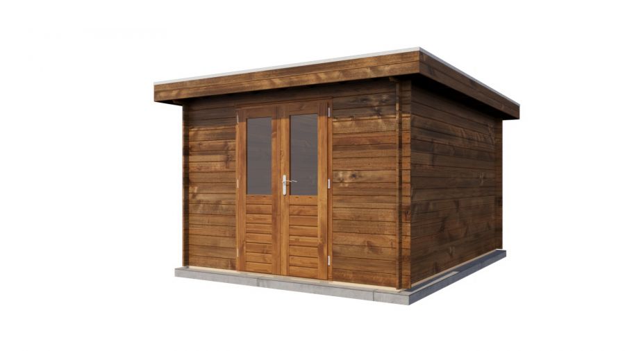 Lugarde Select Blokhut Barneveld 300x400cm - Keteldruk Bruin