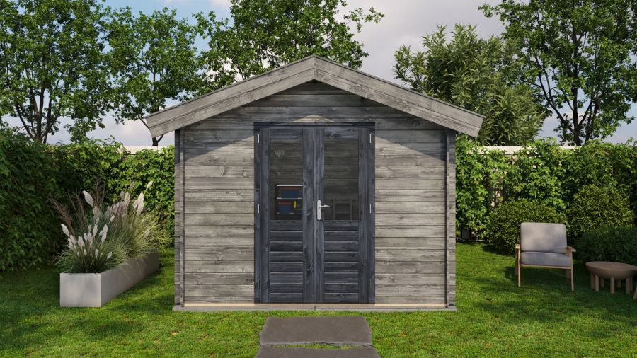 Lugarde Select Blokhut Olst 300x400cm - Keteldruk Grijs