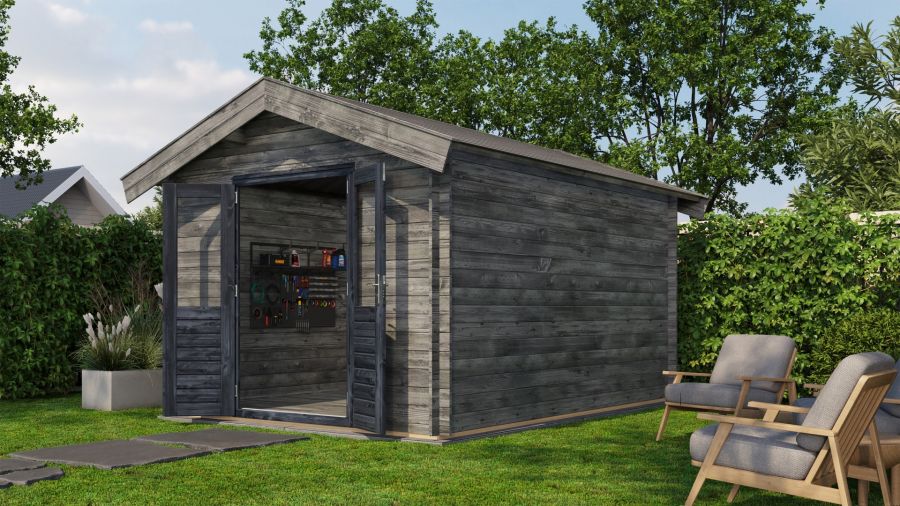 Lugarde Select Blokhut Olst 300x400cm - Keteldruk Grijs