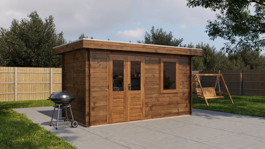 Lugarde Select Blokhut Doetinchem 400x200cm - Keteldruk Bruin