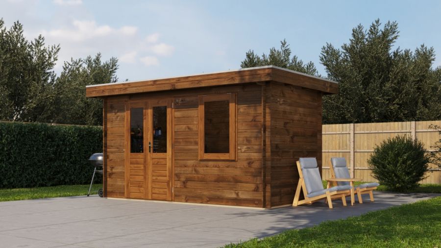 Lugarde Select Blokhut Doetinchem 400x200cm - Keteldruk Bruin