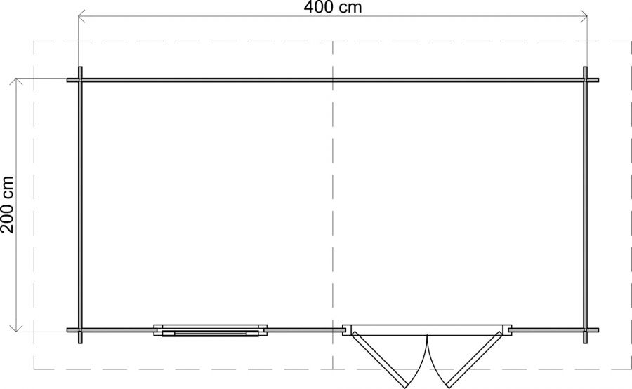 Lugarde Select Blokhut Rhenen 400x200cm - Onbehandeld